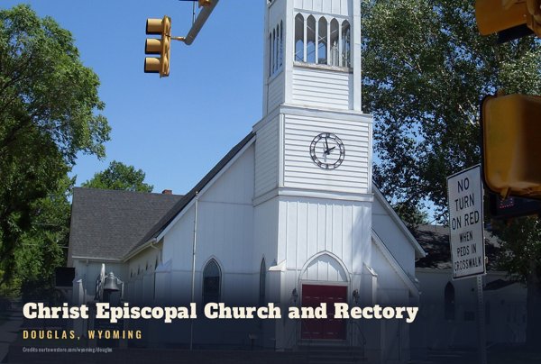 Douglas Christ Episcopal Church and Rectory Postcard artwork detail