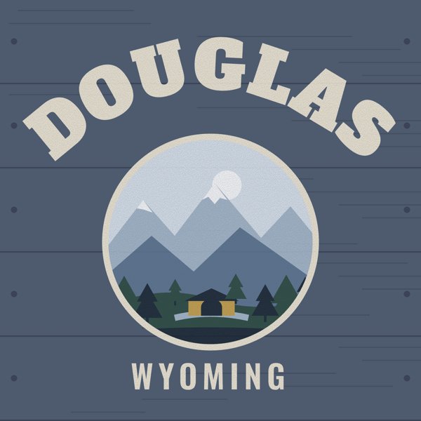 Douglas Hometown Wood Sign artwork detail