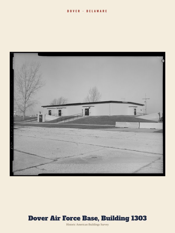 Dover Dover Air Force Base, Building 1303 Archive Print artwork detail