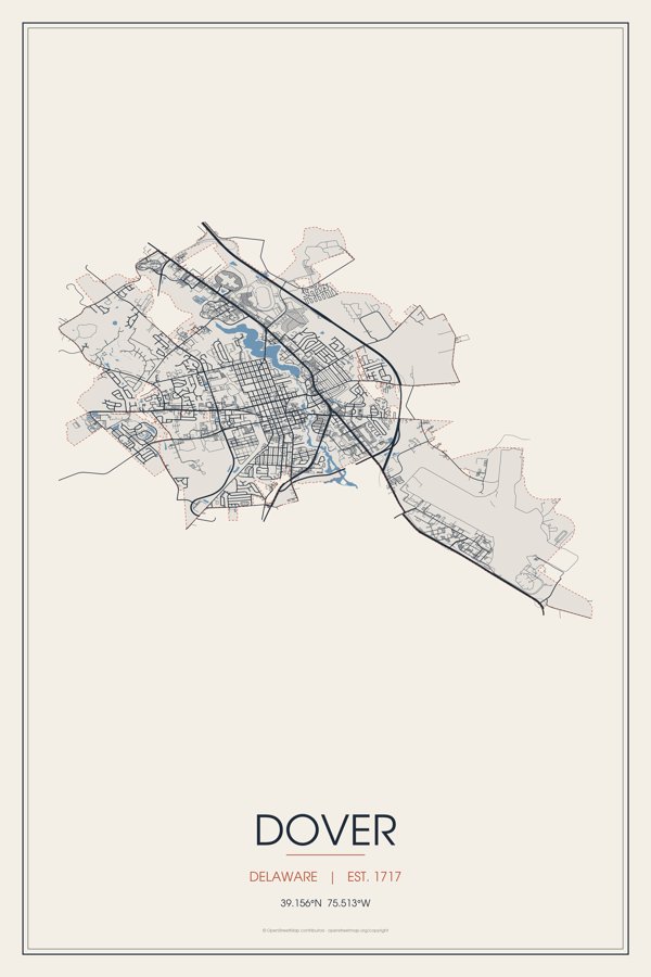 Dover Street Map Poster · Linen artwork detail