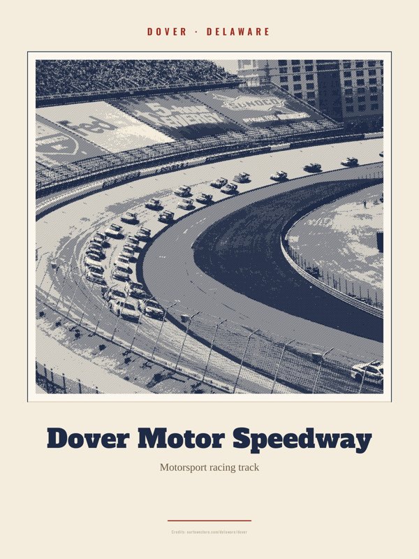 Dover Dover Motor Speedway Landmark Print artwork detail
