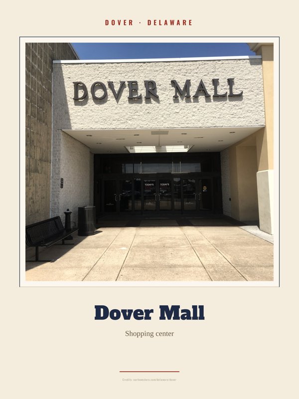 Dover Dover Mall Landmark Print artwork detail