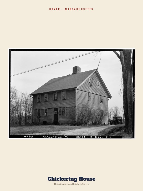 Dover Chickering House Archive Print artwork detail