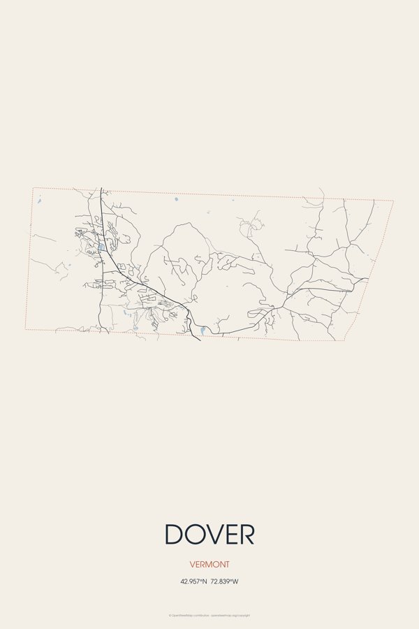 Dover Street Map Poster · Linen artwork detail