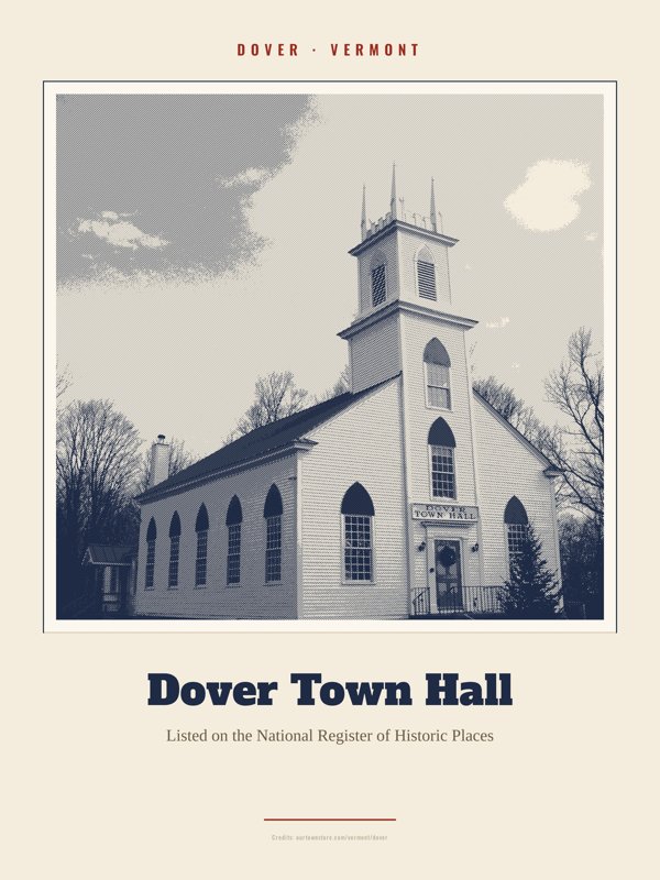Dover Dover Town Hall Landmark Print artwork detail