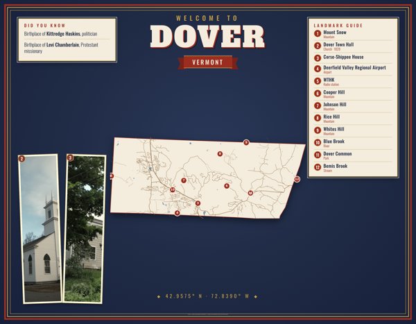 Dover Map Placemat artwork detail