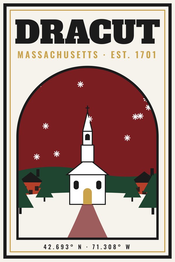 Dracut Garden Flag artwork detail