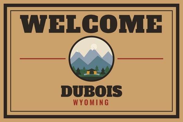 Dubois Welcome Doormat artwork detail
