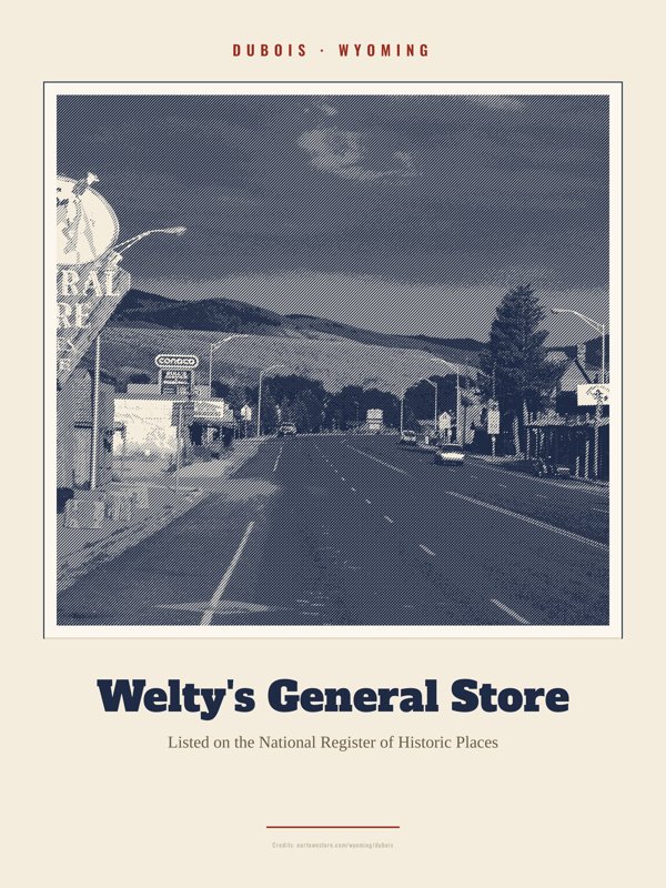 Dubois Welty's General Store Landmark Print artwork detail