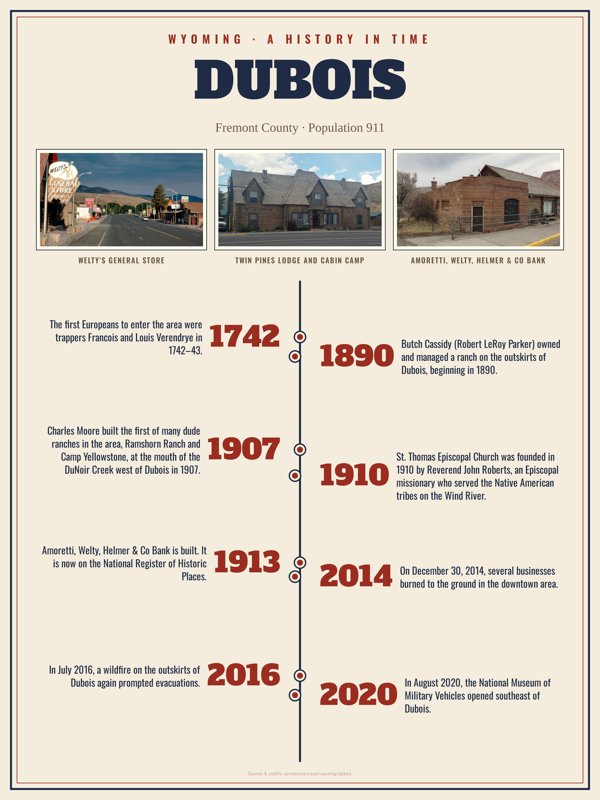 Dubois History Timeline Poster artwork detail