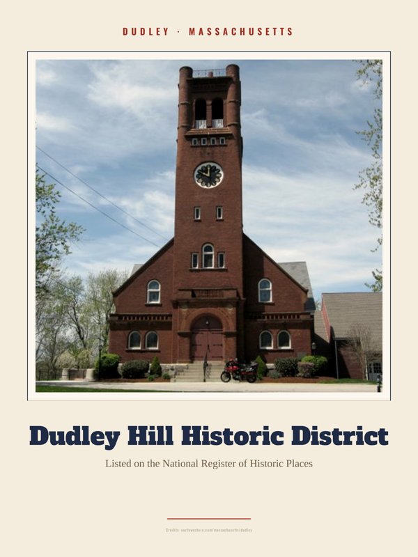 Dudley Dudley Hill Historic District Landmark Print artwork detail