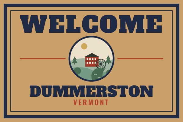 Dummerston Welcome Doormat artwork detail