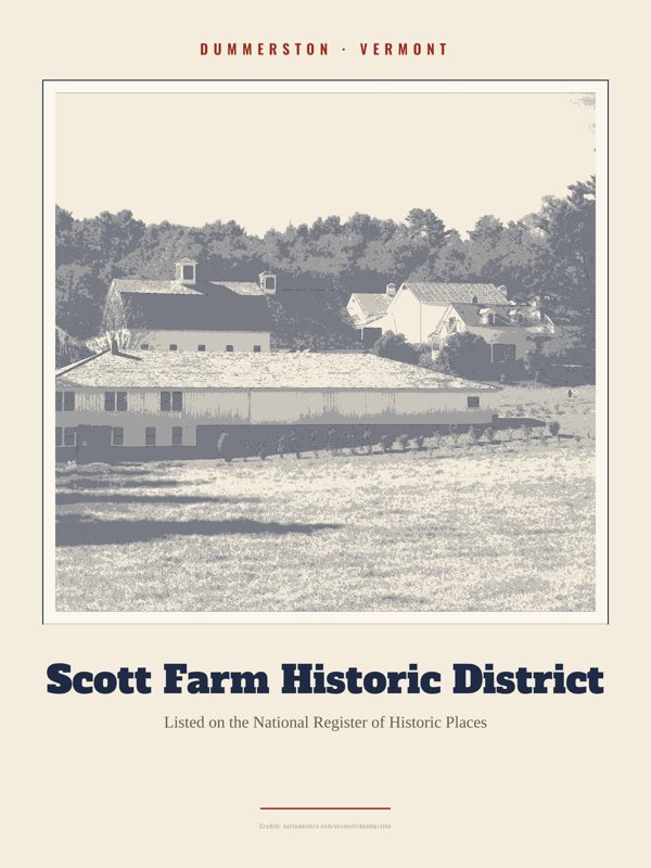 Dummerston Scott Farm Historic District Landmark Print artwork detail