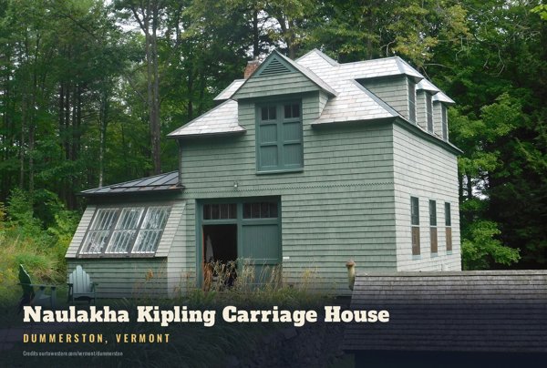 Dummerston Naulakha Kipling Carriage House Postcard artwork detail