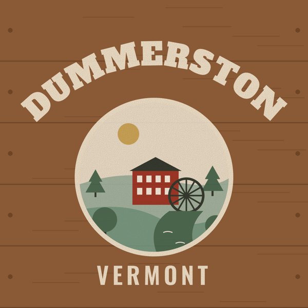 Dummerston Hometown Wood Sign artwork detail