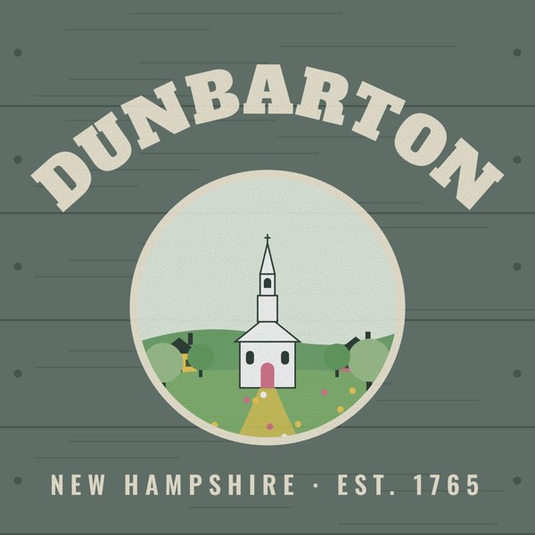 Dunbarton Hometown Wood Sign artwork detail