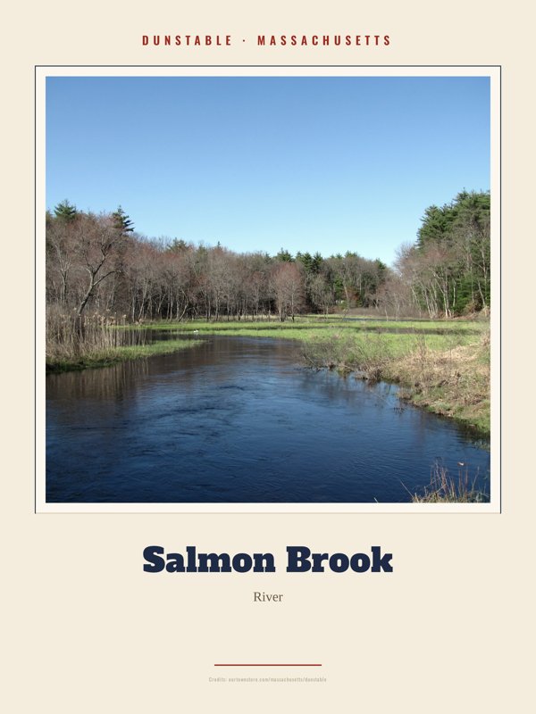 Dunstable Salmon Brook Landmark Print artwork detail