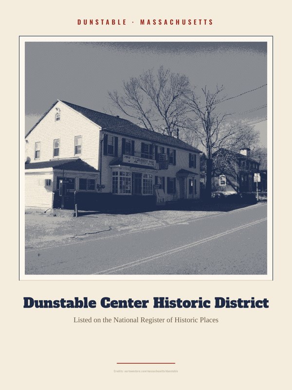 Dunstable Dunstable Center Historic District Landmark Print artwork detail