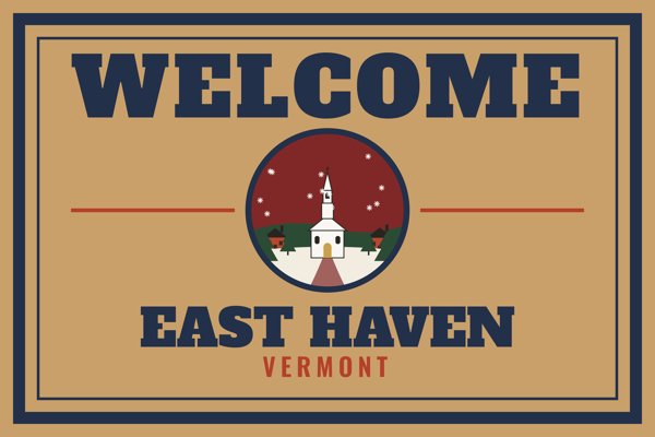 East Haven Welcome Doormat artwork detail
