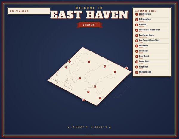 East Haven Map Placemat artwork detail