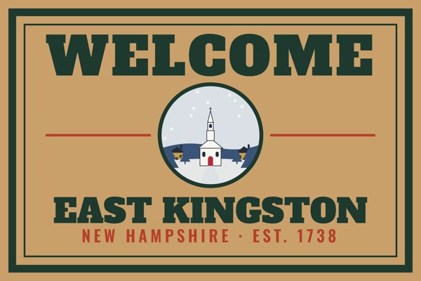East Kingston Welcome Doormat artwork detail