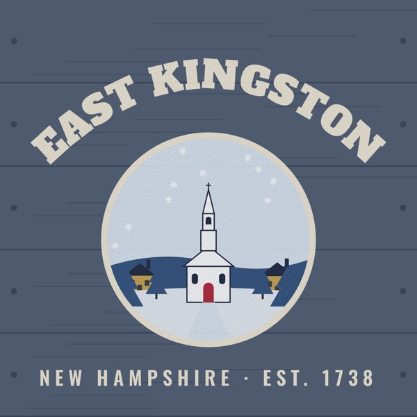 East Kingston Hometown Wood Sign artwork detail