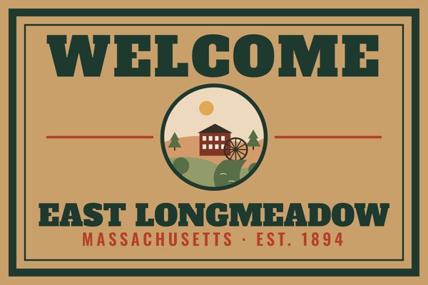 East Longmeadow Welcome Doormat artwork detail