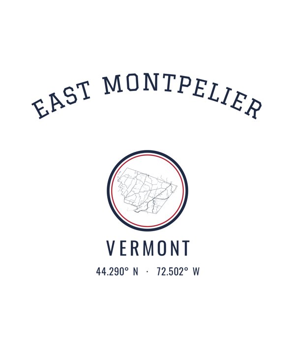 East Montpelier Hometown Ornament artwork detail
