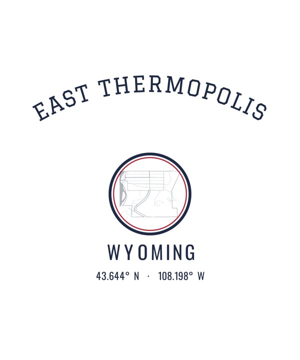 East Thermopolis Hometown Ornament artwork detail