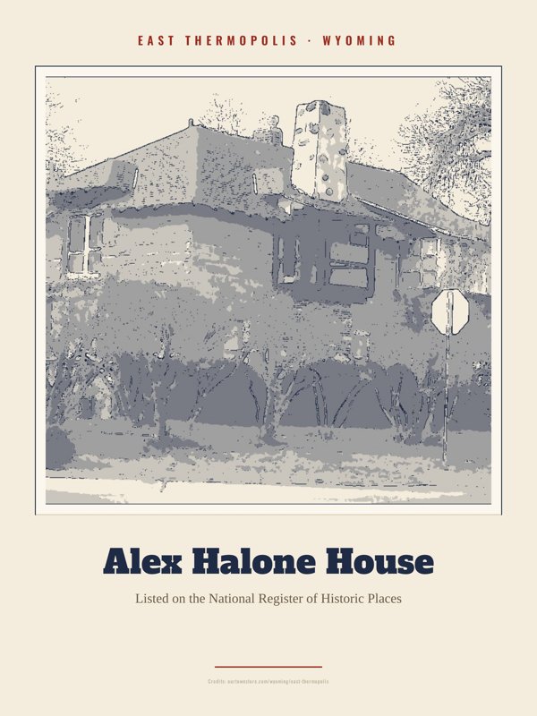East Thermopolis Alex Halone House Landmark Print artwork detail