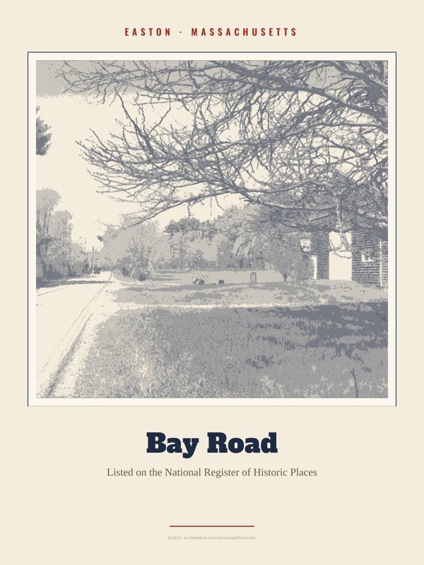 Easton Bay Road Landmark Print artwork detail