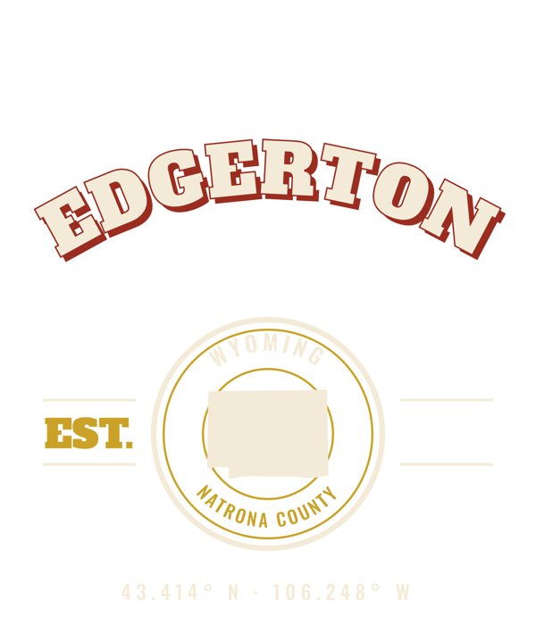 Edgerton Varsity Crewneck artwork detail