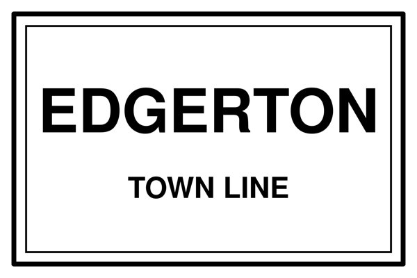 Edgerton Town Line Mug artwork detail