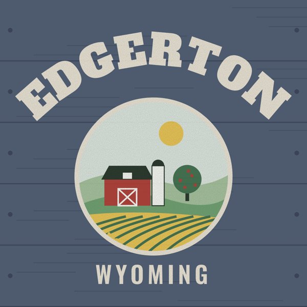 Edgerton Hometown Wood Sign artwork detail