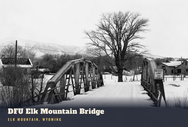 Elk Mountain DFU Elk Mountain Bridge Postcard artwork detail