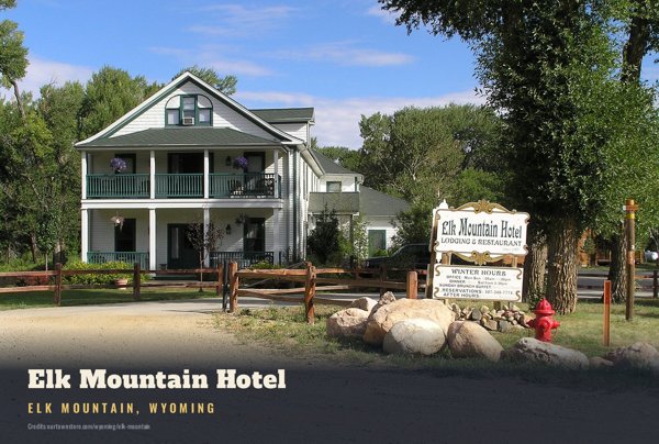 Elk Mountain Elk Mountain Hotel Postcard artwork detail