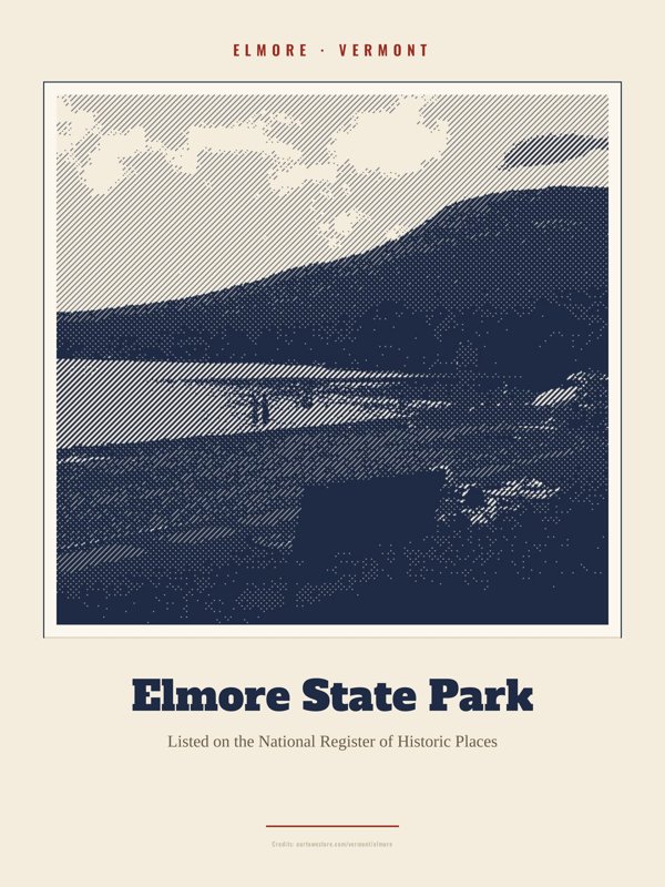 Elmore Elmore State Park Landmark Print artwork detail