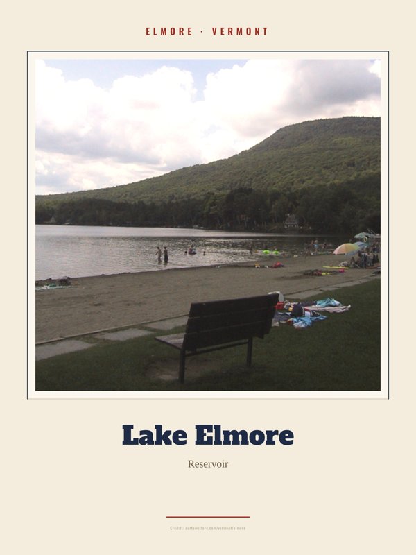 Elmore Lake Elmore Landmark Print artwork detail