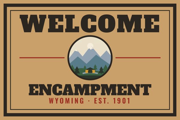 Encampment Welcome Doormat artwork detail