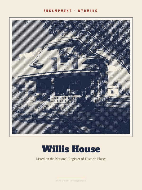 Encampment Willis House Landmark Print artwork detail