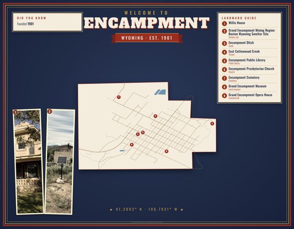 Encampment Map Placemat artwork detail