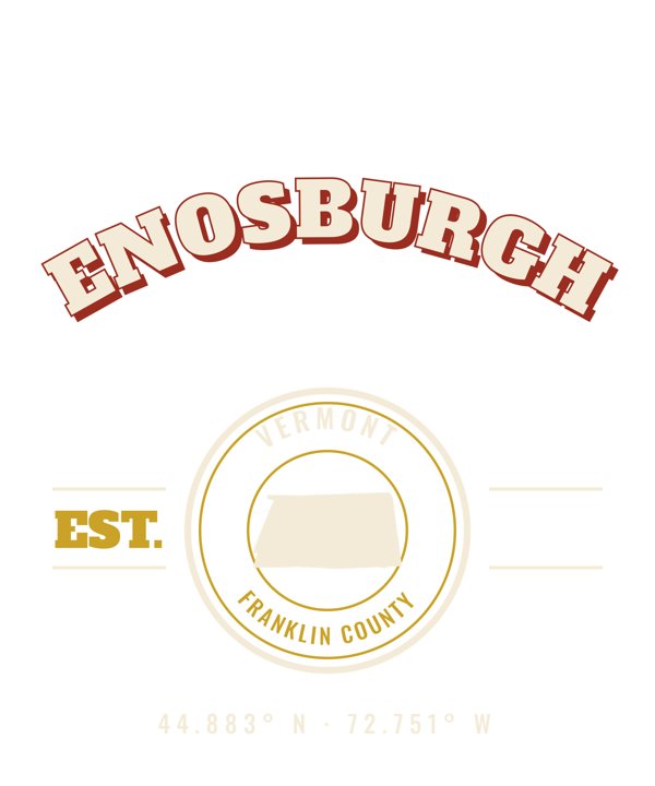 Enosburgh Est. Tee artwork detail