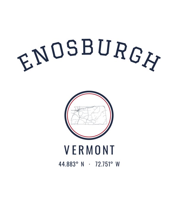 Enosburgh Hometown Ornament artwork detail