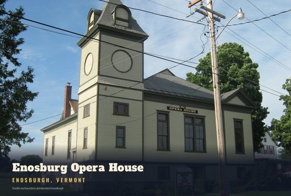 Enosburgh Enosburg Opera House Postcard artwork detail