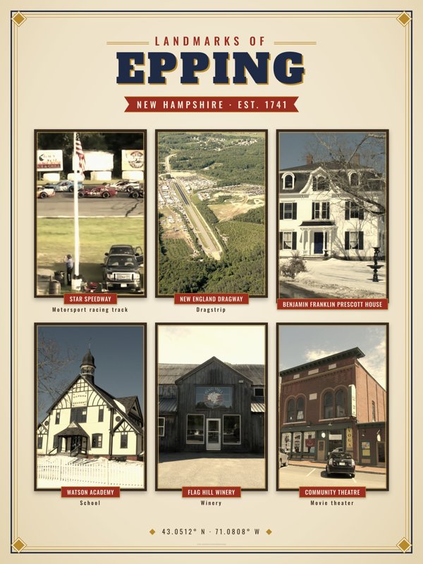 Epping Landmarks Photo Poster artwork detail