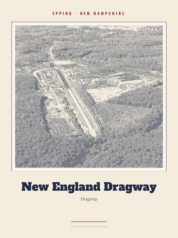 Epping New England Dragway Landmark Print artwork detail