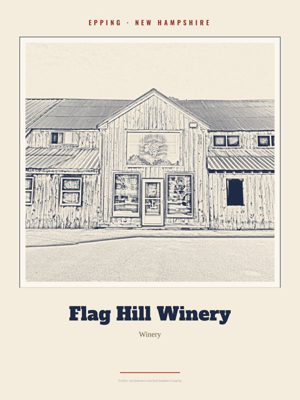 Epping Flag Hill Winery Landmark Print artwork detail