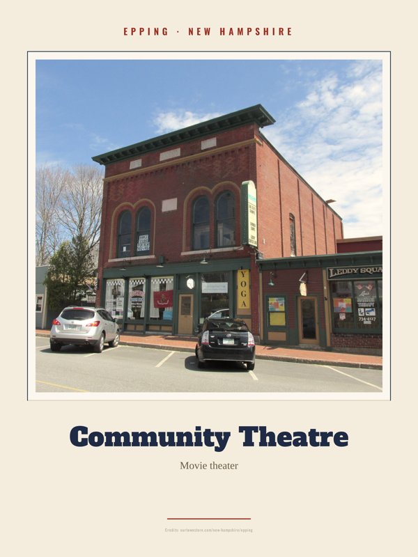 Epping Community Theatre Landmark Print artwork detail