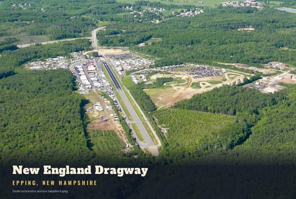 Epping New England Dragway Postcard artwork detail