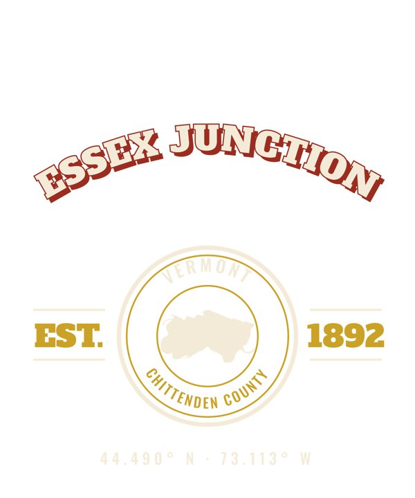 Essex Junction Est. Tee artwork detail